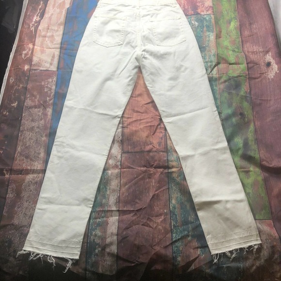 Sandro Paris High Rise Button Raw Hem Denim Jeans White Size European 36 |‎ 4 - Picture 11 of 11